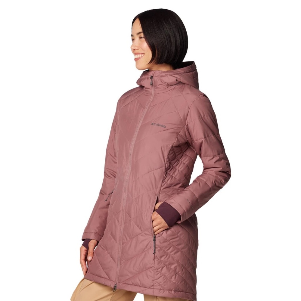 NWT Columbia Heavenly Long Hooded Omni-Heat Waterproof Jacket Women’s XL Fig